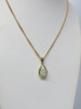 9ct Gold 16" Chain with 9ct Pear Opal Pendant. RRP &pound;470. - 3