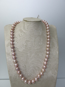 String of Pink Fresh Water 8mm Pearls, 16". RRP 399.