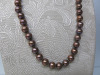 String of Chocolate Fresh Water 7mm Pearls, 16". RRP 365. - 2