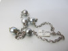 9ct White Gold Belcher Chain with 5 x Grey Tahitian 10mm Pearls, 16". RRP &pound;465. - 3