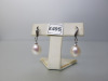 Pair of 9ct White Gold & Pearl Earrings with Diamonds. RRP &pound;495. NOTE: missing butterfly's. - 2