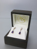 Pair of 9ct Gold, Fresh Water Pearl Studs with Amethyst & Diamond Drop Earrings. RRP &pound;330. - 3