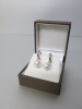Pair of 9ct White Gold Drop Earrings with 8mm Pearls. RRP &pound;295. - 4