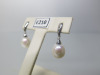 Pair of 9ct White Gold Drop Earrings with 6mm Pearls. RRP &pound;210. - 2