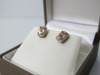 Pair of 9ct Gold, Pink Morganite & Diamond Stud Earrings. RRP &pound;405. - 3
