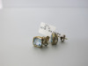 Pair of 9ct Gold, Blue Topaz & Diamond Drop Earrings. RRP &pound;365. - 3