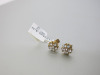 Pair of 9ct Gold, Blue Topaz Diamond Flower Stud Earrings. RRP &pound;230. - 3