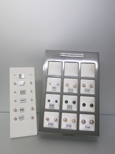 15 x Pairs of Assorted 9ct Gold & Pearl Stud Earrings with RRP Ranging from &pound;45 - &pound;150. Total RRP &pound;1405.