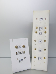 9 x Pairs of Assorted 9ct Gold Stud Earrings in Various Styles. Total RRP &pound;685 (As Viewed).