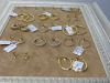 11 x Pairs of 9ct Gold Hoop Earrings on Display Frame (As Viewed). - 2