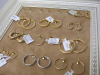 11 x Pairs of 9ct Gold Hoop Earrings on Display Frame (As Viewed). - 3