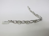 Silver & White 7" Flower Bracelet Set with 8 x Diamonds. RRP &pound;540. - 2