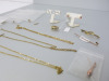 Assorted 9ct Gold Jewellery to Include: Hair Pin, Tie Pin, 3 x Chains, Earrings & Other (As Viewed). Total Weight Including Stones Etc 14g. - 2