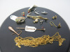 Assorted 9ct Gold Jewellery to Include: Hair Pin, Tie Pin, 3 x Chains, Earrings & Other (As Viewed). Total Weight Including Stones Etc 14g. - 7