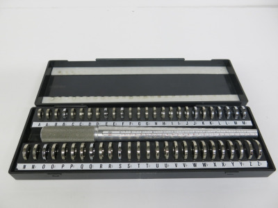 Jewellers Ring Sizing Set in Plastic Tray (Lid Damaged).