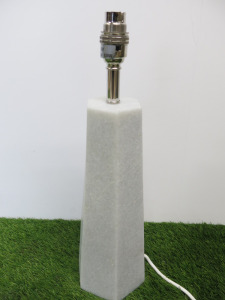 White Stone Side Lamp. Size 42cm.