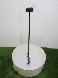 Porta Romana 2 Bulb Ceiling Light with Perspex Diffuser. Size H80 x Dia50cm.