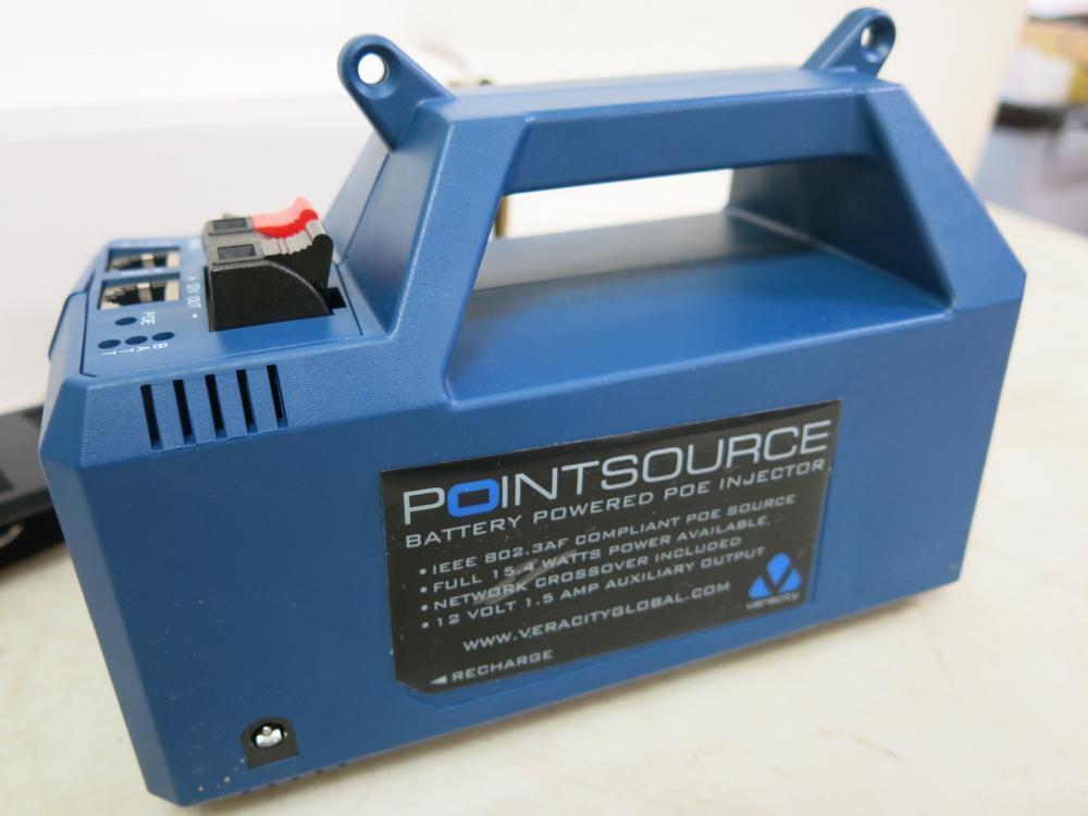 Battery Injector Pointsource, Model VAD-PS, Portable Battery Powered POE Injector in Box ...