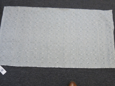 2 x Weaver & Green Rugs in Provenance Dove Grey. Size 110 x 60cm.