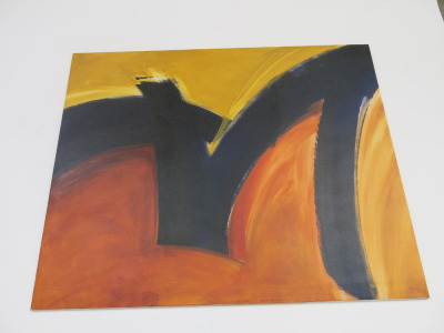 R Seaton b1944-2020: Original Abstract on Stretched Canvas. Size H131 x W160cm. Signed & Dated by Artist 2002.