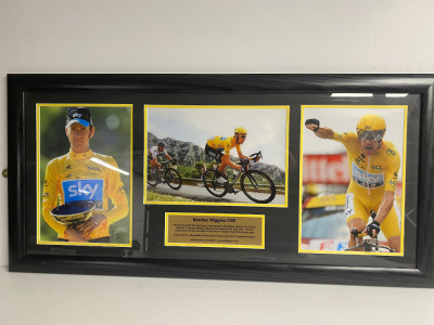 Bradley Wiggins in 2012 Tour de France Special Edition Presentation. Size 41 x 86cm.