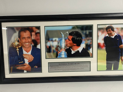 Seve Ballesteros Photo, Framed & Glazed. Size 45 x 90cm.
