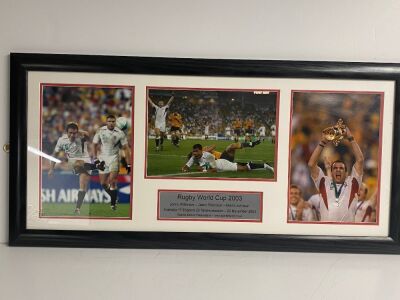 Rugby World Cup Photograph 2003, Framed & Glazed. Size 45 x 90cm.