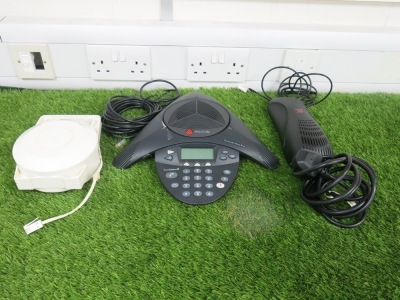 Polycom SoundStation2, Part No 2201-16000-601. Comes with SoundStation 2 Universal Module, Part No 2201-16050-602.