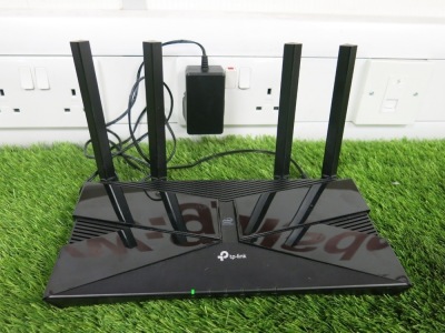 TP Link Router, Model Archer AX50 with Power Supply.