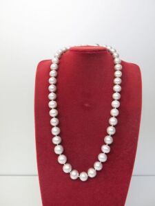 String of Grey Cultured 8mm Pearls, 16". RRP &pound;820.