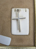 5 x Silver Chains with Cross Pendants in Assorted Styles on Display Frame (As Viewed). - 4