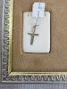 5 x Silver Chains with Cross Pendants in Assorted Styles on Display Frame (As Viewed). - 6