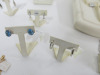 Quantity of 26 x Silver & Faux Stone, Assorted Items of Sparkling Jewellery to Include: 14 x Necklaces, 11 x Earrings & 1 x Bracelet (As Viewed). - 7