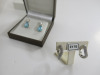 Quantity of 26 x Silver & Faux Stone, Assorted Items of Sparkling Jewellery to Include: 14 x Necklaces, 11 x Earrings & 1 x Bracelet (As Viewed). - 9