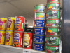 Approx. 268 x Assorted Tins of Food & Coffee to Include: 13 x Tins of Plum Tomatoes, 30 x Tins of Assorted Baked Beans, 11 x Tins of Soup & Spaghetti, 14 x Tins of Salmon, 67 x Tins of Assorted Tuna, 31 x Tins of Sardines, 52 x Tins of Assorted Mackerel, - 5