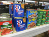 Approx. 268 x Assorted Tins of Food & Coffee to Include: 13 x Tins of Plum Tomatoes, 30 x Tins of Assorted Baked Beans, 11 x Tins of Soup & Spaghetti, 14 x Tins of Salmon, 67 x Tins of Assorted Tuna, 31 x Tins of Sardines, 52 x Tins of Assorted Mackerel, - 9
