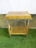 Mej Fruttero Designer Butchers Block Trolley with Towel Rail & Bottle Holder. Size H85 x W70 x D50cm.