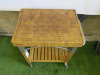 Mej Fruttero Designer Butchers Block Trolley with Towel Rail & Bottle Holder. Size H85 x W70 x D50cm. - 2