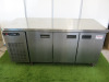 Xtra by Foster 3 Door Stainless Steel Refrigerated Prep Counter, Model XR3H 33-189, S/N E6009229. Size H85 x W178 x D70cm.