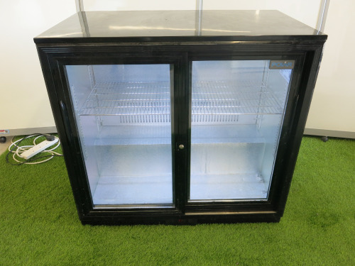 Polar 2 Sliding Glass Door Back Bar Cooler, Model GL010-07, S/NCK210601840.Size H85 x W90 x D51cm.