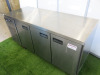 Xtra by Foster 3 Door Stainless Steel Refrigerated Prep Counter, Model XR3H 33-189, S/N E6009229. Size H85 x W178 x D70cm. - 2