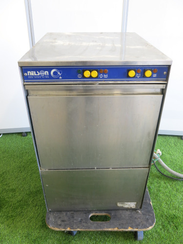 Nelson Under Counter Glass Washer, Model BC45AWB-11, S/N 110725. NOTE: requires tray.