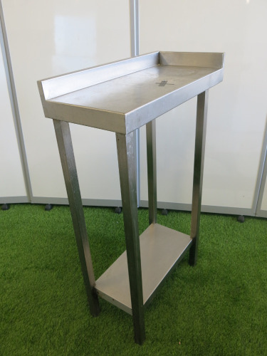 Stainless Steel In Fil Prep Table with Shelf Under. Size H90 x W28 x D60cm.