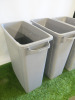 3 x Grey Slim 65L Recycling Bins. - 2