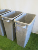 3 x Grey Slim 65L Recycling Bins. - 3
