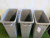 3 x Grey Slim 65L Recycling Bins. - 4