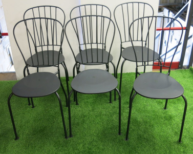 6 x Lacko Metal Garden Chairs.