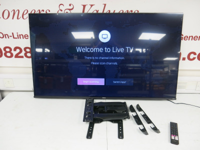 Hisense 55" LED Back Lit TV, Model 55A6GTUK. Comes with Remote & Wall Bracket.