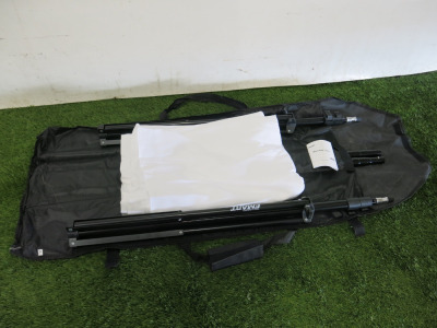 Emart Photography Backdrop in Carry Case with 2 x Tripods, Pole & White Backdrop.