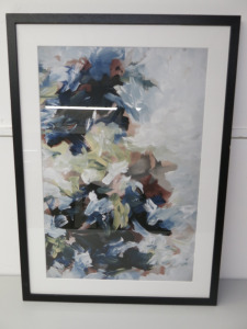 Framed & Glazed Abstract Picture. Size H73 x W53cm.